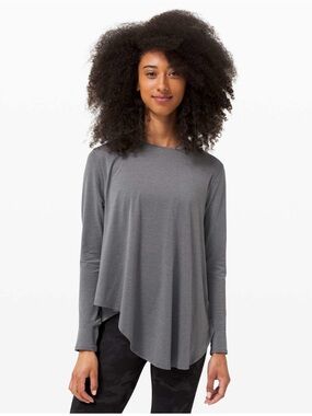 lululemon athletica Lifted Balance  Long Sleeve Asymmetric Top Size 4
